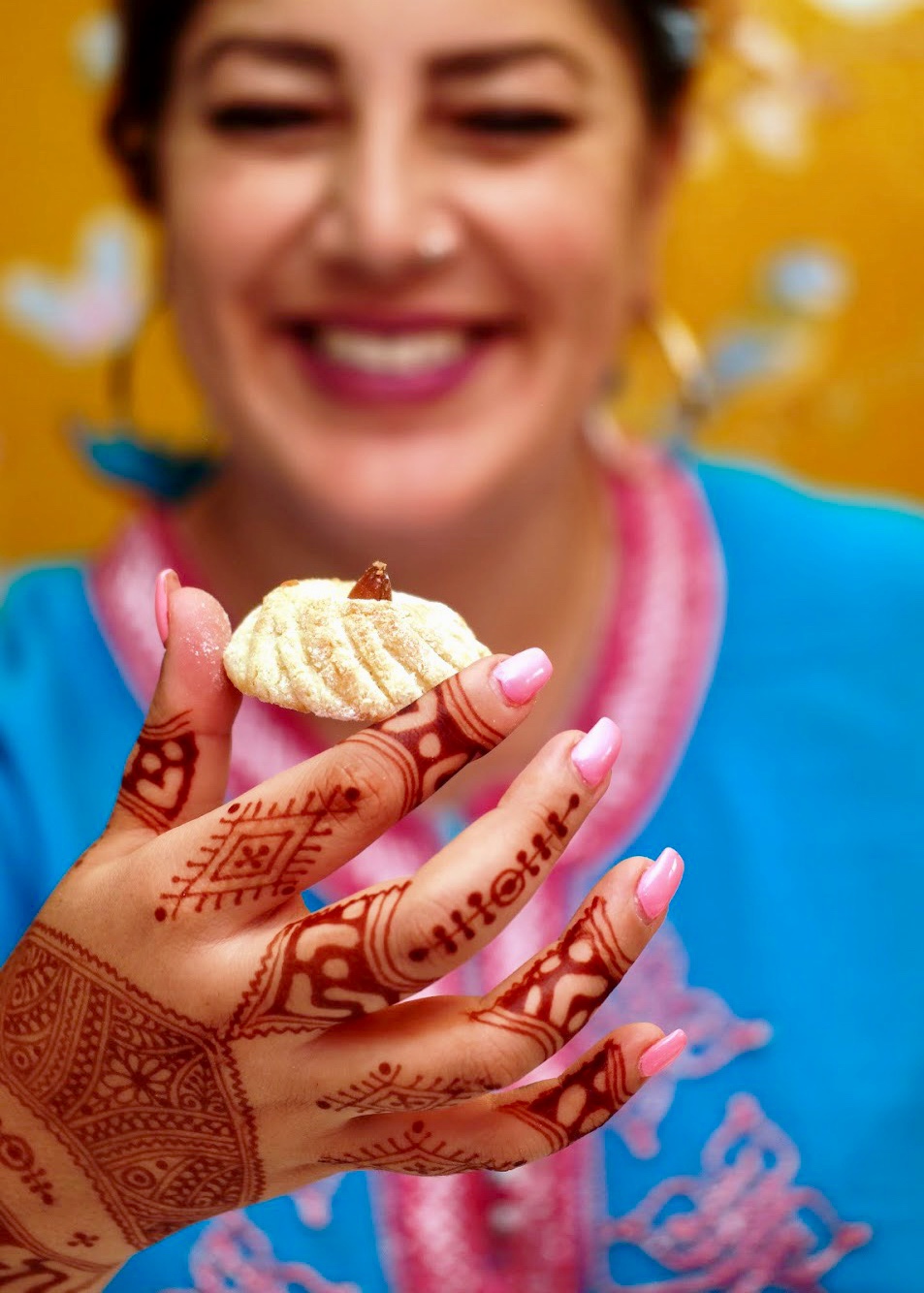 Hennakunst suikerfeest leid al fitr marokkaanse hennaversiering